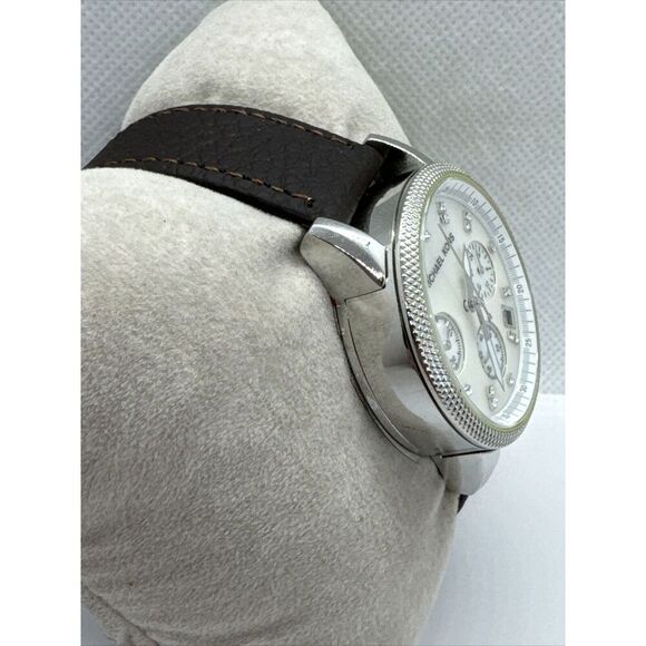 Michael Kors MK5020 Women\'s Black Leather Analog Dial Wrist Quartz Watch AEA040 main image 6
